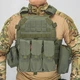 Жилет тактичний плитоноска MOLLE олива зелена військова армійська - зображення 3
