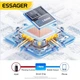 Кабель Essager USB Type C to Type-C, 100W 5A, 2м, с дисплеем, AI чип, повышенной прочности, Черный - изображение 4