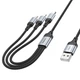 Data - Кабель HOCO X102 Fresh 3-in-1 Lightning / USB Type-C / Micro-USB, Black - зображення 5