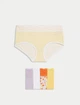 Набор кружевных трусиков Marks&Spencer миди High rise shorts 8(36) 5 шт sunshine lace 0182 - изображение 1