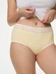 Набор кружевных трусиков Marks&Spencer миди High rise shorts 8(36) 5 шт sunshine lace 0182 - изображение 2