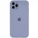 Чохол Silicone Premium case з захистом камери для iPhone 12 Pro Max Full Camera Protective lavender grey 9662 - изображение 1