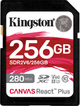 Карта пам'яті Kingston SDXC 256GB Canvas React Plus Class 10 UHS-II U3 V60 (SDR2V6/256GB) (955555912088497) - Уцінка - зображення 1
