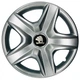 Автомобільні модельні ковпаки R15 Skoda 340 4шт, SJS, сріблясті - изображение 1