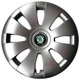 Автомобільні модельні ковпаки R16 Skoda (зелена) 423 4шт, SJS, сріблясті - изображение 1