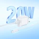 Адаптер сетевой HOCO Type-C to Lightning Fighter single port charger set C109A |1Type-C, 3A/20W, PD/QC White - изображение 8