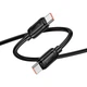 Кабель HOCO Type-C to Type-C Surpass Fast Charging Data cable X115 |1m, 240W/5A| Black - зображення 1