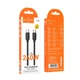 Кабель HOCO Type-C to Type-C Surpass Fast Charging Data cable X115 |1m, 240W/5A| Black - зображення 5