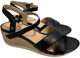 Sandaly damskie na koturnie Geox D02HHC00085-C9999 37 24 cm Czarne (8054730431643) (955555909455238) - Outlet - obraz 3