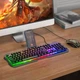 Клавіатура провідна HOCO DI16 Gaming Illuminated 2в1 (ENG/RU) (RGB-підсвітка, USB-підключення) + Миша провідна Чорний - зображення 7