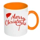 Чашка с принтом "Merry Christmas" (цвет оранжевый) (16999) - изображение 2