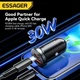 Автомобильное мини зарядное устройство 30 Вт Essager Shang Rul mini USB-A +Type C в прикуриватель 12|24V быстрая зарядка PD 3.0+QC4.0 - изображение 4