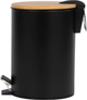 Кошик для ванної кімнати Nuxio Zetru з бамбуком 3L Чорний (5902973461596) - зображення 5