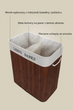 Кошик для білизни з бамбука Nuxio Swana 100L (5902973462142) - зображення 5