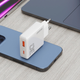 Ładowarka sieciowa Dudao A30EU 30W GaN USB-A / USB-C White (6976625332793) - obraz 5