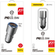 Автомобільний зарядний пристрій Dudao R4PQ USB / USB Typ C PD QC 22.5W Silver (6970379616857) - зображення 5