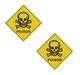 Наклейка Виниловая Линия 24 Poison Осторожно Ядовитые вещества Набор 2 шт. Размер 10 см. - изображение 1