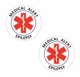 Наклейка Виниловая Линия 24 EPILEPSY MEDICAL ALERT Эпилепсия Набор 2 шт. Размер 10 см. - изображение 1