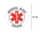 Наклейка Виниловая Линия 24 EPILEPSY MEDICAL ALERT Эпилепсия Набор 2 шт. Размер 10 см. - изображение 2