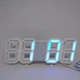 Настольные часы VST-1089 от USB + будильник Белые с синей LED подсветкой - изображение 6