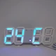 Настольные часы VST-1089 от USB + будильник Белые с синей LED подсветкой - изображение 8