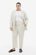 Брюки женские H&M 1145316002c21 M Бежевые (KC1000000051822) - изображение 5
