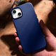 Панель iCarer Real Cowhide Premium Leather Magsafe для Apple iPhone 14 Blue (WMI14220705-BU) - зображення 16