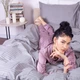 Простынь MirSon Satin Stripe 30-0010 Light Gray 220 х 240 см (2200005251348) - изображение 7