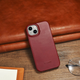 Чохол-книжка iCarer Curved Edge Oil Wax Real Leather Folio Case для Apple iPhone 14 Plus Red (AKI14220707-RD) - зображення 17
