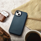 Чохол-книжка iCarer Curved Edge Oil Wax Real Leather Folio Case для Apple iPhone 14 Plus Navy Blue (AKI14220707-BU) - зображення 18