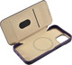 Чохол-книжка iCarer Curved Edge Real Cowhide Premium Leather Folio Case для Apple iPhone 14 Plus Dark Purple (WMI14220715-BN) - зображення 14