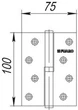 Петля съемная FUARO 413/BL-4 100x75x2,5 черный матовый (правая) - изображение 4