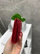 Мини кошелек женский из натуральной кожи красный складной на магните в коробке (1312) - изображение 4