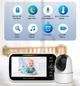 Видеоняня Baby Monitor SM651, монитор 5", двусторонняя аудиосвязь, ночное видение - изображение 2