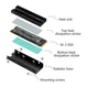 Радиатор охлаждения SSD M.2 2280 + термопрокладки FinalCool Glacier M2Pro Black - изображение 7
