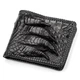 Портмоне CROCODILE LEATHER bg180fash04 из натуральной кожи крокодила Черное - изображение 5