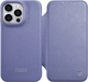 Etui z klapką iCarer Curved Edge Oil Wax Real Leather Folio Case do Apple iPhone 14 Pro Max Light Purple (WMI14220716-LP) - obraz 1