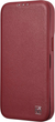 Etui z klapką iCarer Curved Edge Real Cowhide Premium Leather Folio Case do Apple iPhone 14 Pro Red (WMI14220714-RD) - obraz 5