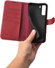 Etui z klapką iCarer Haitang Leather Wallet Case do Samsung Galaxy S22 Plus Red (6958955898156) - obraz 8