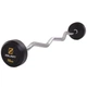 Штанга 15кг с фиксированным весом изогнутая обрезиненная Zelart Rubber Coated Barbell 2687-15 длина 95см - изображение 1
