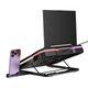 Кулер для ноутбука HOCO DH20, Monnlight RGB notebook cooling holder, 10RGB Mode, 7 level, 2USB, black - изображение 4