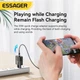Мережевий зарядний пристрій ESSAGER Pinchen 33W Travel Phone Charger USB A + TYPE C white (ECTAC-PCB02-P) - изображение 5