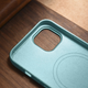 Etui iCarer Litchi Premium Leather Magsafe Back Case do Apple iPhone 14 Green (WMI14220709-GN) - obraz 17