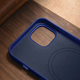 Панель iCarer Litchi Premium Leather Magsafe Back Case для Apple iPhone 14 Plus Dark Blue (WMI14220711-DB) - зображення 16