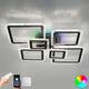 Керована світлодіодна люстра Esllse OVAL ICE RGB 120W 7S SMART 3000-6500К 10000Лм 960x750x110-BLACK-220-IP20 - зображення 1