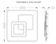Керована світлодіодна люстра Esllse UNIVERSE 85W 3000-6500К S-ON/OFF-450x450x51- WHITE/BLACK-220-IP20 - зображення 8