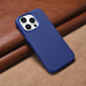 Etui iCarer Litchi Premium Leather Magsafe Back Case do Apple iPhone 14 Pro Dark Blue (WMI14220710-DB) - obraz 14