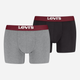Zestaw majtek męskich typu bokserki Levi`s Men Sld Basc Boxer Brief Org Co L 2 szt. Szary/Czarny - obraz 1