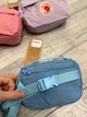 Бананка сумка на пояс Fjallraven kanken из ткани не промокает голубой - изображение 6