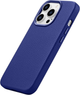 Etui iCarer Litchi Premium Leather Magsafe Back Case do Apple iPhone 14 Pro Max Dark Blue (WMI14220712-DB) - obraz 5